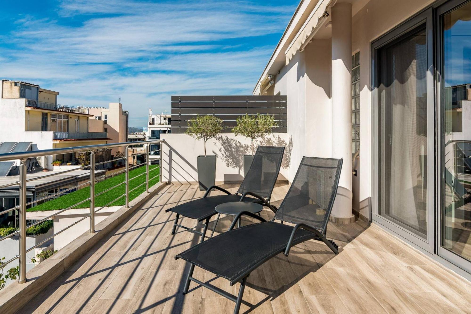 Dreamy Athens Penthouse With Acropolis View Apartment Bagian luar foto