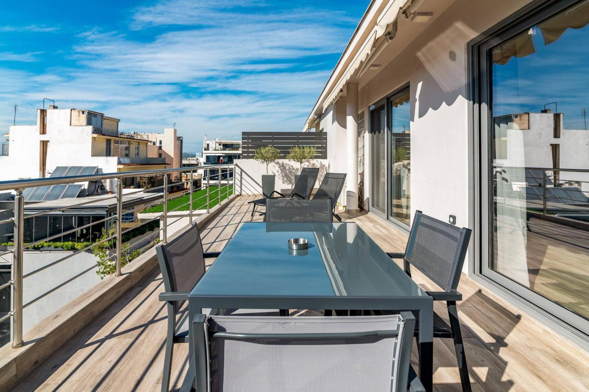 Dreamy Athens Penthouse With Acropolis View Apartment Bagian luar foto
